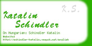 katalin schindler business card
